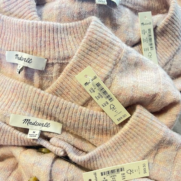 Madewell Striped Bowden Henley Sweater in Coziest Yarn NWT - Picture 5 of 8